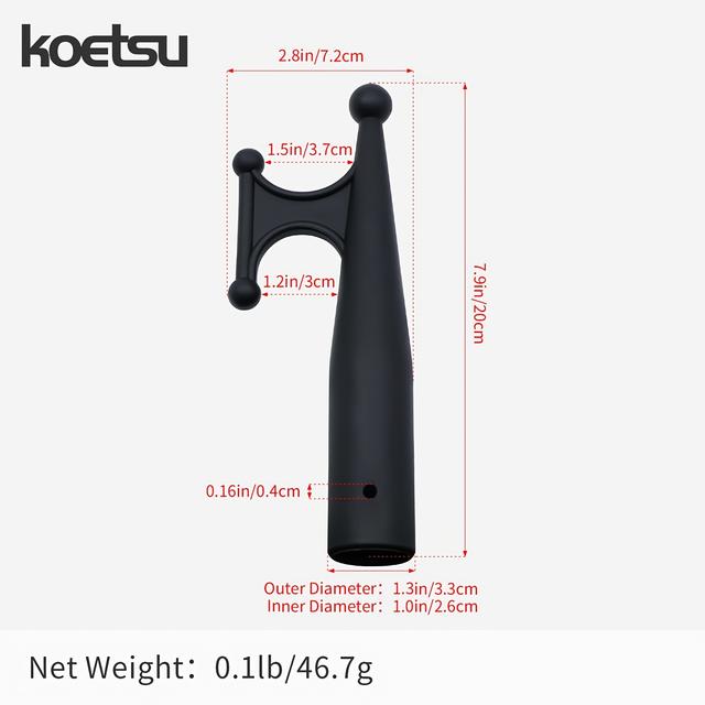 TEMU 1 Pack Black Nylon Boat Hook | Floating Extension Pole Hook, Sturdy And Durable, Rust-proof, Replacement Additions For Mooring Yacht Kayak, Inner Diameter 1 Inches