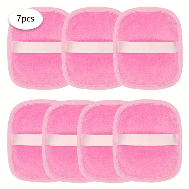 TEMU Doppelseitiges Schminktuch mit Band, 7 Stück, maschinenwaschbar, wiederverwendbares Make-up Entferner, zum Waschen des Gesichts, Reinigen, Make-up, geeignet für alle Hauttypen