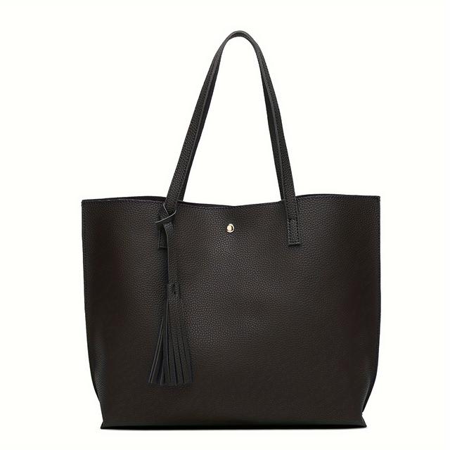 TEMU City And Chic Tote Bag With Large Capacity And Simple Design For Daily Commute And Shopping