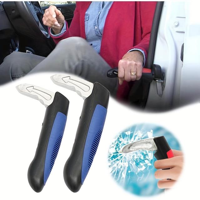 TEMU The Multifunctional Car Handle For The Elderly And Disabled Provides Support With A Door Handle And Cane, Serving As -in-one Car Door Support Handle, Window Breaker