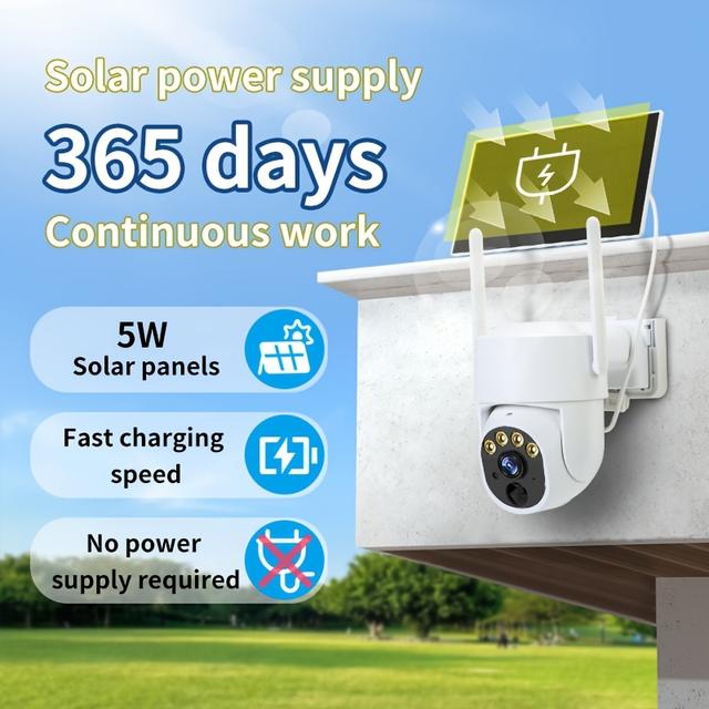 TEMU 3mp Hd Wifi Security Camera With 355° Pan And 90° Tilt View, Detection, 2-way Audio, Night , Cloud Storage Support, Indoor Use, Usb Powered