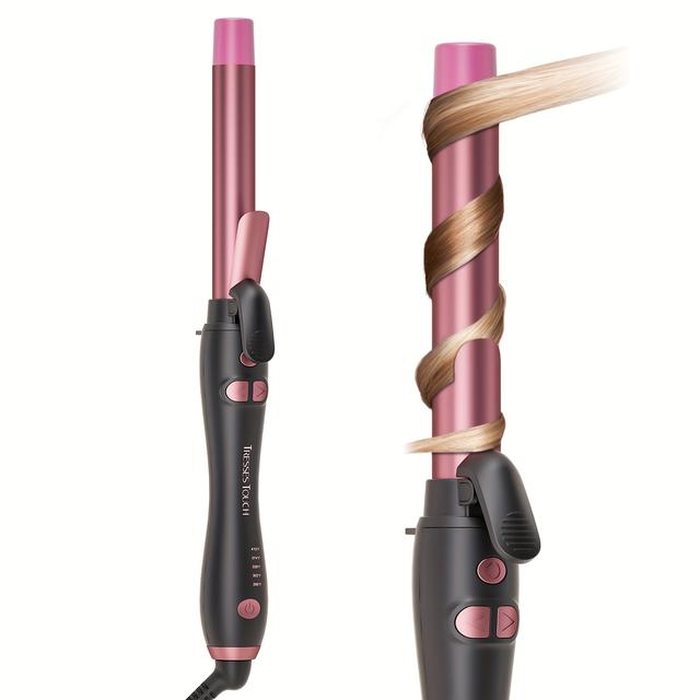 TEMU Extra-long Automatic Curling Iron 1 Inch, Universal Voltage, Self Spinning Wand Up To 410°f For Fast Styling & Lasting Results