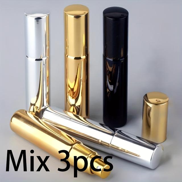 TEMU 10ml Portable Uv Glass Refillable Perfume Bottle With Aluminum Atomizer Spray Bottles Sample Empty Containers