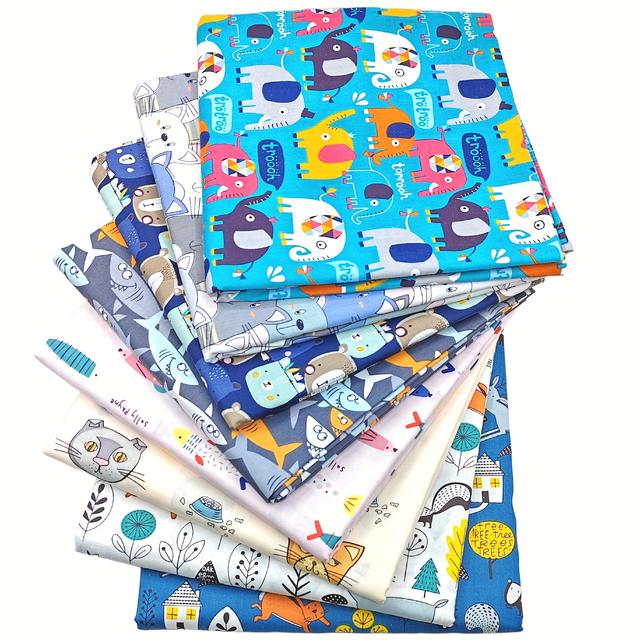 TEMU 8pcs Cute Cartoon 100% Cotton Printed Quilting Fabric Square Bundles Fabric For Diy Sewing Scrapbooking