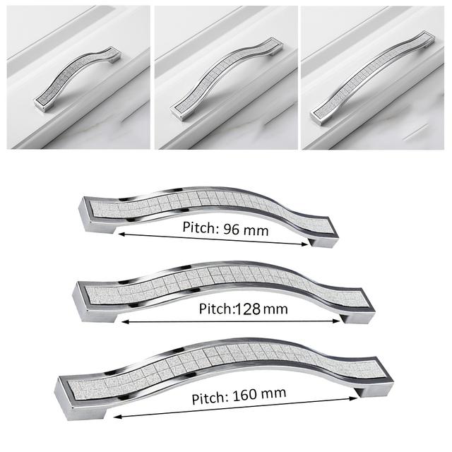 TEMU 4 Stk. Möbelgriffe, Schrank-Schubladen- Schranktürgriffe, gebürstetes silbriges Aussehen, kratzfest verschleißfest, Heimdekoration Fünf goldene Accessoires