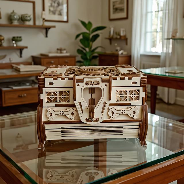 TEMU 3d Wooden Puzzle Jewelry Storage Box Model | Stem Educational Toy | Diy Handmade Craft | Home Decor | Gift | Must-have