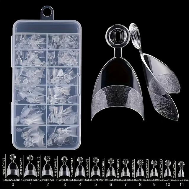 TEMU Sada 120 krátkých mandlových tipů na nehty, poloviční krytí, lesklý povrch, pevné a přirozeně se přiléhající nalepovací nehty – není potřeba bruslení.