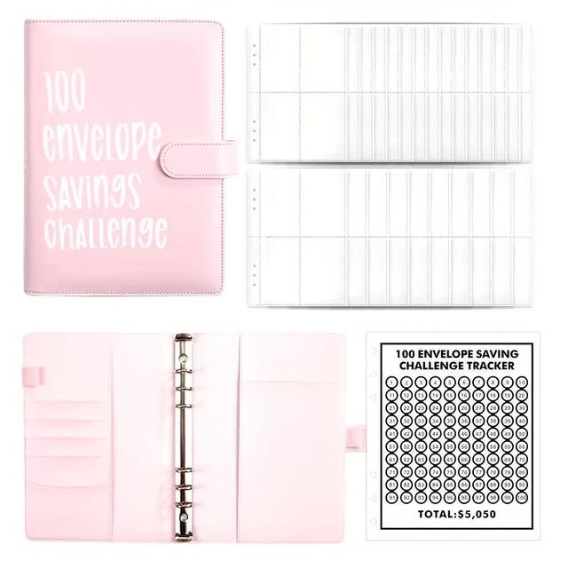 TEMU Savings Book, Savings Handbook Challenge, Savings Loose Leaf Book, Cash Storage Budget Book