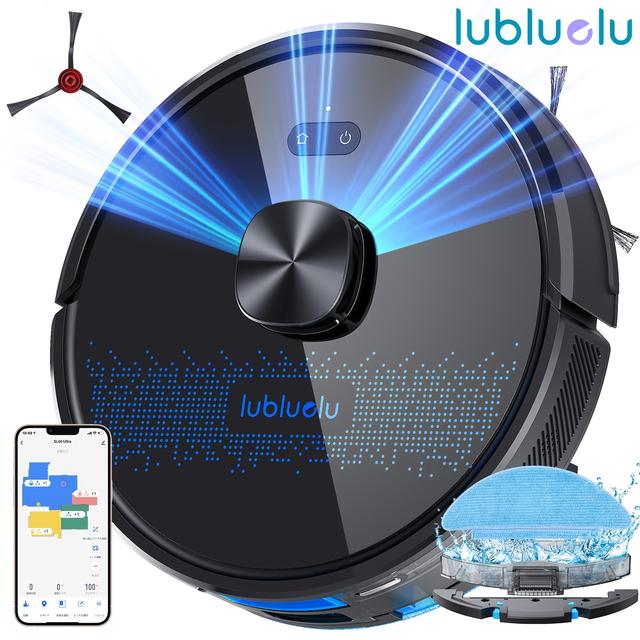 TEMU Robotporszívó és felmosó kombináció 4500Pa, Lubluelu SL60Ultra robotporszívó, 150 max, 56dB, 24 No-Go zóna kisállatszőrhez, szőnyegekhez, padlóhoz, karácsonyi és Halloween ajándékok