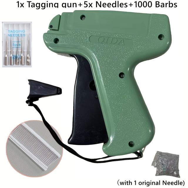 TEMU 5 Needles And 1000 Barbs Clothes Garment Price Tags Gun | Tilwerich Apparel Tagging Gun, Uncharged, Without Battery Or Electronic Components