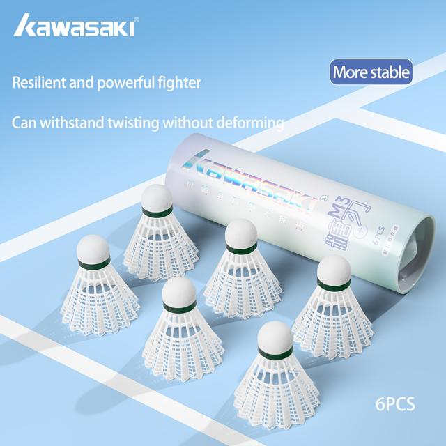 TEMU Kawasaki Badminton Nylon Plastic Shuttlecock Training Shuttlecock Titanium Feather - 99 Professional Stable Flight Durable King