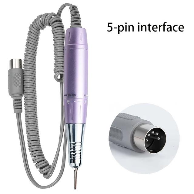 TEMU 5-core Plug -nail Machine Replacement Handle Metal Body Professional Electric Nail Drill Handle 35000rpm Nail Handpiece File Polish Manicure Drill Accessory