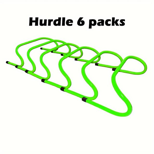 TEMU 15cm Hurdles | Basketball Football Auxiliary Training Equipment, Physical Speed And Agility Training Obstacle Hurdle Frame, Fluorescent Green Pvc Material