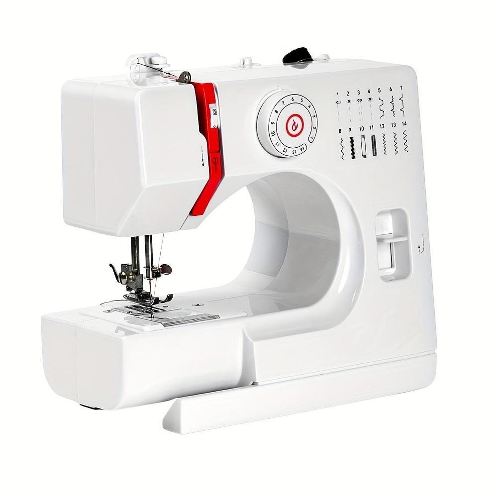 TEMU Macchina da cucire elettrica mini domestica 725A con 14 aghi, tavolo di estensione e accessori per macchina da cucire