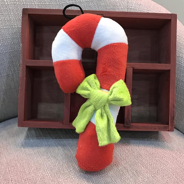 TEMU Плюшеві іграшки для собак, іграшки для собак із звуком, доступні як поодинці або в наборах з трьох штук з дизайном різдвяної -канату