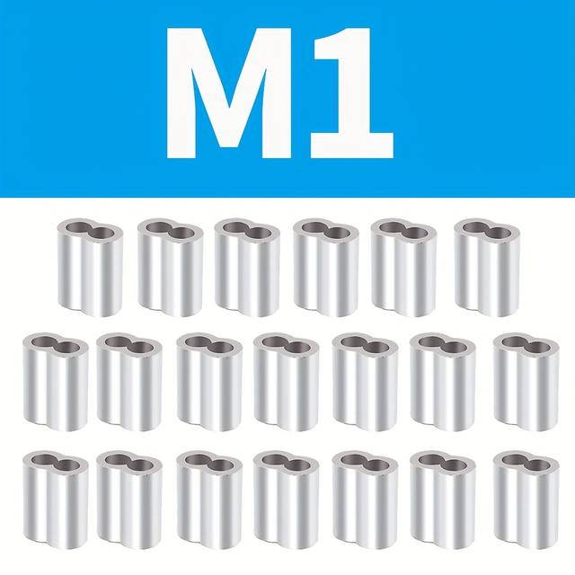 TEMU Alumínium Hurok Hüvely Dupla Lyukú M1-től M6-ig Vezetékgyűrűk 8-Alakú Alumínium Kábelmegállító Kábelcsatlakozó Kiegészítők
