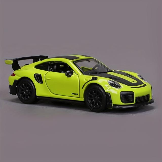 TEMU Simulatie Legering voor PORSCHE 911GT2 Sportwagenmodel, Kinder Speelgoedauto Decoratie, Terugtrek Auto Model, Jongens Speelgoed, Verjaardagscadeau