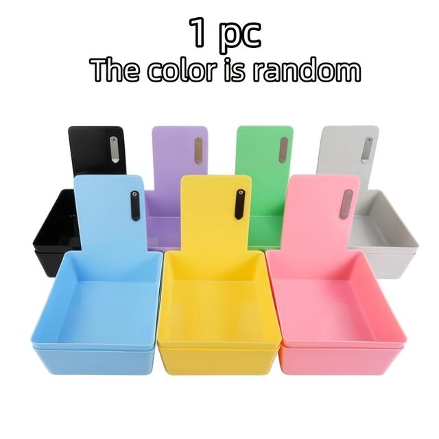 TEMU A Featuring A Medium-sized Plastic Pan Equipped With A Clip For Securing Job Cards And Notes, Designed For Organization