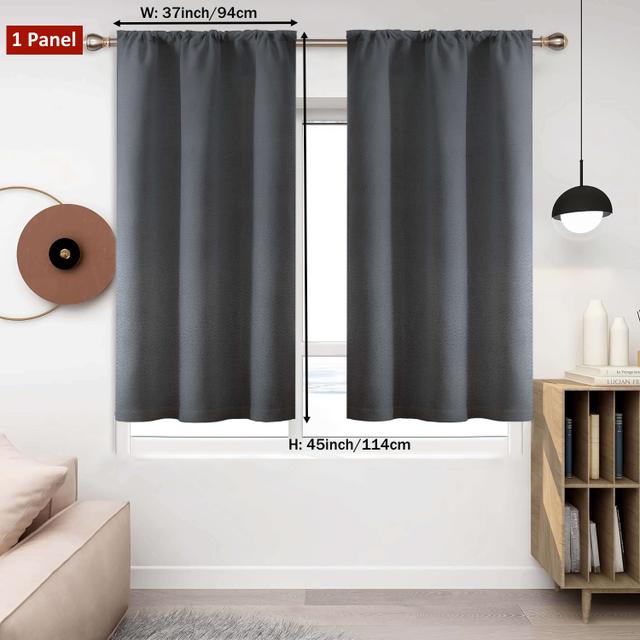 TEMU Thermal-insulating Solid Color Curtains For The Bedroom, Kitchen, Living Room, And A Rod Top For Blackout