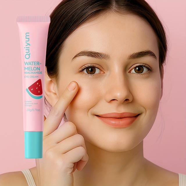 TEMU Quiyum Watermelon Niacinamide Eye Cream 20g/0.71oz, Enriched With , Hyaluronic Acid, And Collagen, And Skin For A