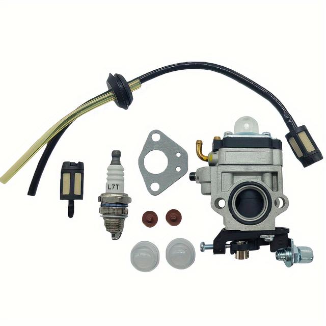 TEMU طقم كاربوريتر عالي الأداء 15 مم لمحركات CG430 & CG520 - متوافق مع موديلات 43CC، 52CC، 47CC، 49CC، 40-5، 44-5، 1E40-5 - مثالي لمعدات الطاقة الخارجية ومعدات العشب، 2 محرك