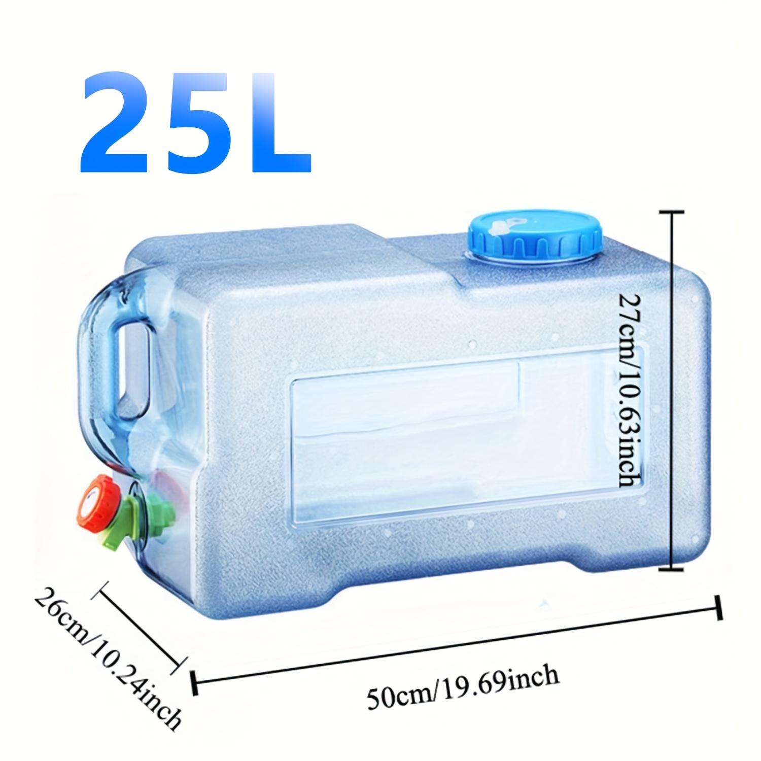 TEMU 1pc Portable Pc Water Tank With Faucet, Outdoor Camping Drinking Water Storage, Blue Water Storage Bucket, 0.79-6.60 Gallon Container