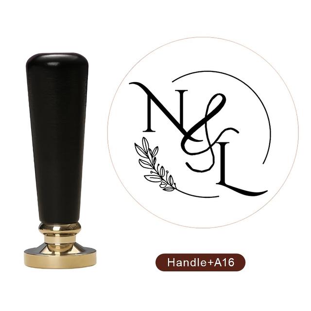 TEMU Customize A Set Of Wax Seal Stamp Kit, Including (handle + 2.5cm Wax Stamp) Personalized Text For Sealing Envelopes, Gift Wrapping, And Personalized Wax Seals For Wedding Invitations