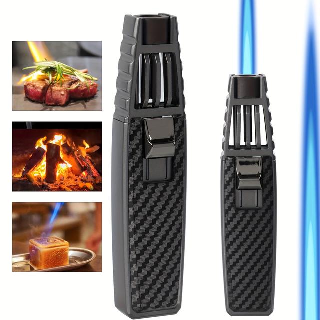 TEMU Refillable Butane For Cooking, Featuring A , Adjustable Windproof Flame, Ideal For Baking Crème (butane Gas Not Included)