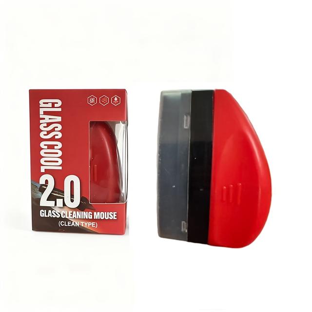 TEMU 1pc Multi-functional Windshield & Waterproof Wiper - Abs Resin Body With Application Sponge, Ergonomic Handle, Suitable For Windshields, Windows, Rearview Mirrors & Glasses