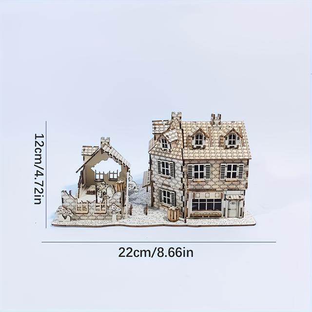 TEMU Verbeterd 3D Puzzel Huis Model, Knutsel voor Volwassenen, Makkelijk te - Perfect Educatief Cadeau voor Mensen, Geweldig voor Kerst en als Kantoordecoratie
