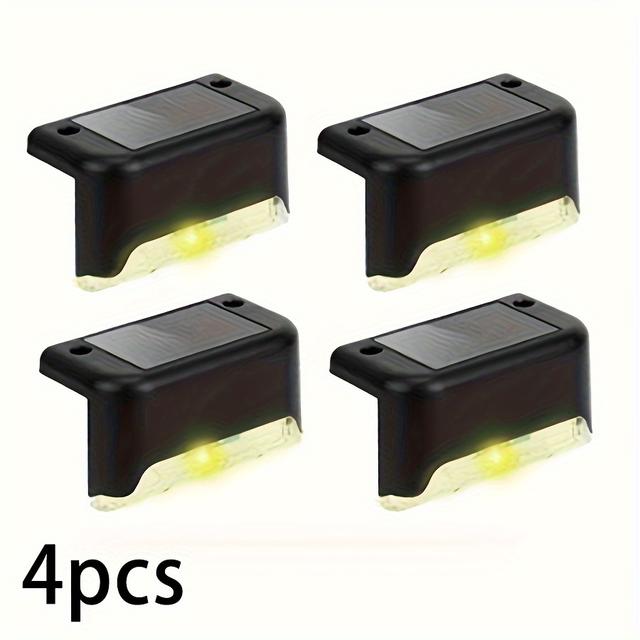 TEMU 4/12-pack Solar Deck Lights, Solar Fence Lights, Outdoor Patio Lights, Solar Powered, Solar Outdoor , Solar Decorative Patio, Garden, Fence Stair Lighting, Steps, Patio, Backyard, Path