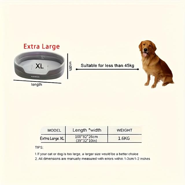 TEMU Pet Bed Suitable For Large Dogs, Versatile For All , Ideal For Big Breeds Like Golden Retrievers And Shepherds, As Well As Small Dogs Like Teddy And