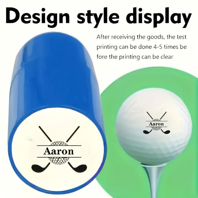 TEMU Custom Quick-dry Golf Ball Stamp Kit - Durable & Reusable Marker Tool For Easy Identification, Personalized Name & Number, Perfect Gift For Golfers, Red & Available