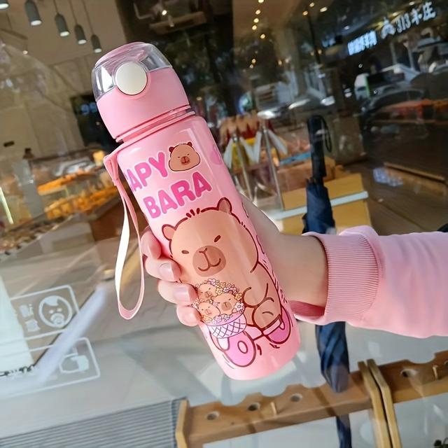 TEMU 700ML Új Egyszínű Szívószálas Vizespohár, Műanyag Szívószálas Pohár, Kiváló Esztétikájú Kültéri Hordozható Űrpohár, 700ML Nagy Kapacitású Vizes Palack.