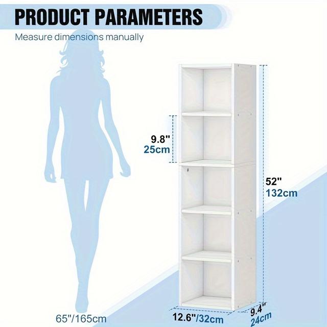 TEMU 2 3 4 5 Tier Cube Storage Unit White Shelving Unit For Storage Book, Cube Shelving Unit Shelf Unit Dvd Storage Units Open Shelf Bookcase For Living Room, Study