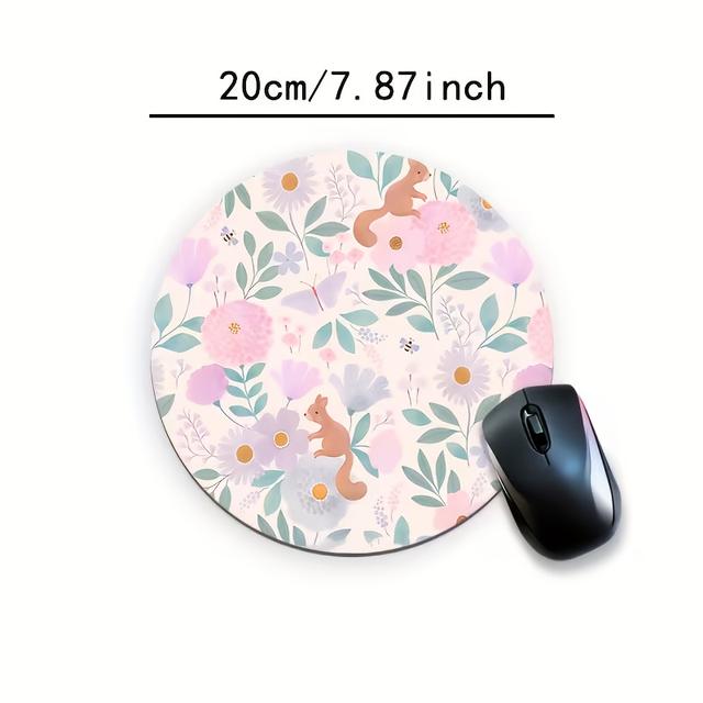 TEMU Alfombrilla de Ratón Redonda, Diseño con Base Antideslizante, Tamaño Pequeño, Accesorio Perfecto para Escritorios y Oficina - Estilo Moderno para Uso en Oficina y Portátil con Base Antideslizante