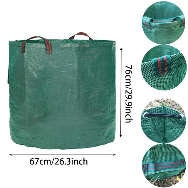 TEMU Sac à Feuilles Réutilisable de 72 Gallons pour Jardin et Pelouse - Matériau PP Durable, Parfait pour les Déchets de Jardin