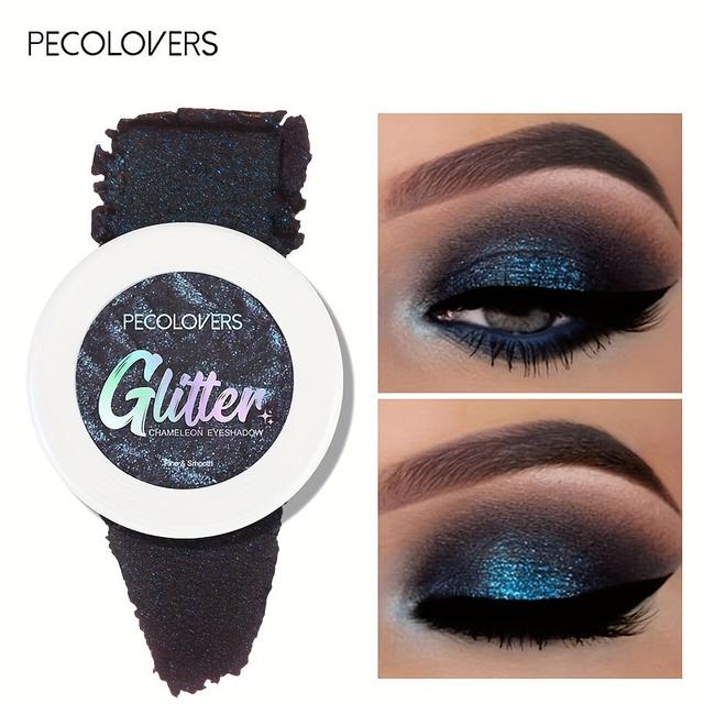 TEMU Палетка для макіяжу з гелем: М’який картопляний хайлайтер, блискітки, панк, димчастий тінь для очей, металевий темно-сріблястий вологий тінь, блискучі пігменти, косметика