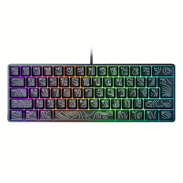 TEMU Wired 61 Keys Rgb Keyboard - Small Keyboard For Laptop, Portable Keyboard Suitable For Gaming Keyboard & Keyboard Gaming