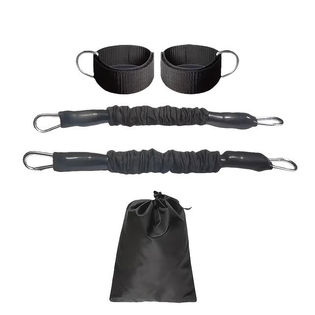 TEMU 80 Lbs Black Leg Resistance Bands | Taekwondo Training Straps, Polyester Jump Rope For Ankle And Leg Workouts