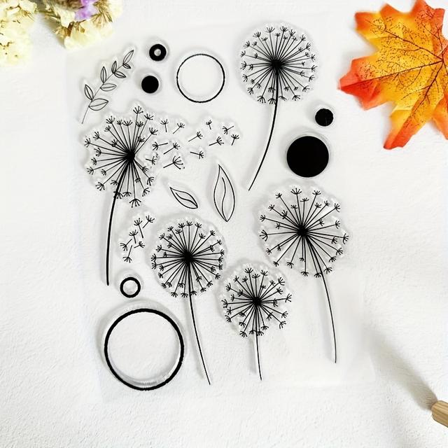 TEMU Ein transparenter Stempel für eine Pflanzen- und Blumen-Serie , entworfen zum Basteln von dekorativen Karten und Scrapbooks, und kann wiederverwendet werden.