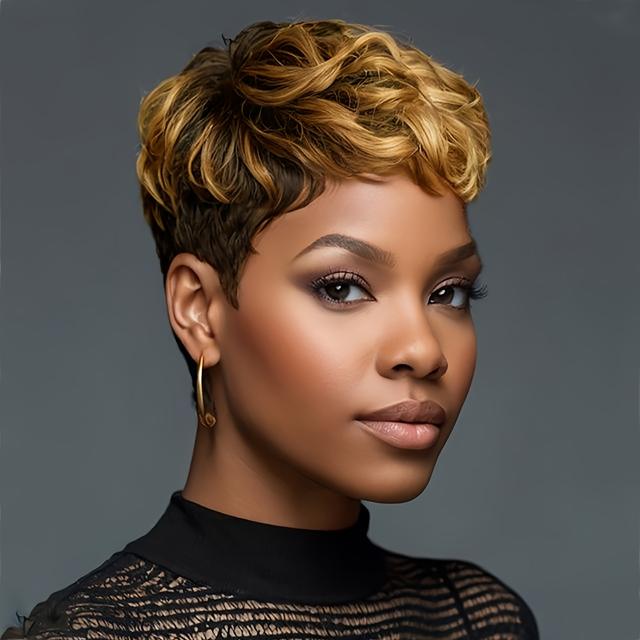 TEMU Brown Hair Wig Synthetic Hair Wigs For Women Wavy Hair Wigs For Woman Short Haircut Wig Short Hairstyles For Women