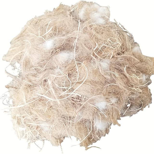 TEMU 1 قطعة وسادة مواد التعشيش الطبيعية المتنوعة لعرين الطيور، وسادة التعشيش مناسبة جدًا لبناء عرين الطيور ومكان الاختباء من الجوت واليشم والهيبسкус