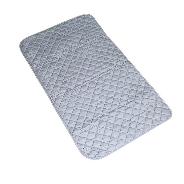 TEMU 1pc Large Size Thickened Coated Silvery Ironing Board, Foldable Portable Home, Travel, Hotel, Dormitory Desktop Ironing Mat, Ironing Board, Ironing Board