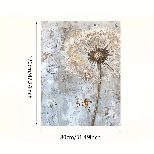 TEMU 2d Flat Frameless Modern Abstract Dandelion Canvas Art Print Measuring 31.49 By 47.24 Inches, Perfect For Decorating Living Rooms And Bedrooms.