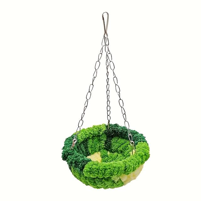 TEMU New Parrot Hammock Swing, Leopard Skin Peony Small Pet Nest, Hammock Birdcage Hanging Nest