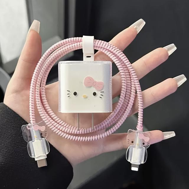 TEMU Funda Protectora Compatible con para Cargador Rápido Apple 18W/20W con Sistema de Enrollado, Adecuada para iPhone 15/14/13/12/11, Funda para Dispositivos Apple