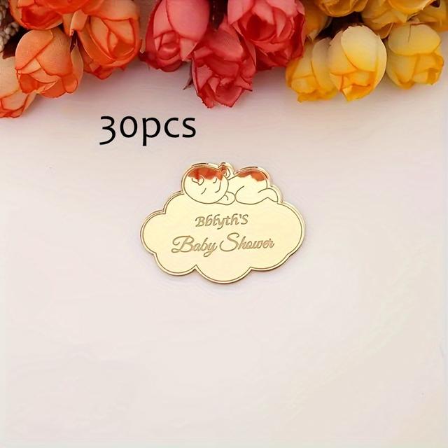 TEMU Personalized Acrylic Labels - Custom Names And Dates, Cartoon Animal Themes, High-quality Laser-cut Decorations, Diy Gift Labels For Birthdays And Anniversaries, And Party Decorations