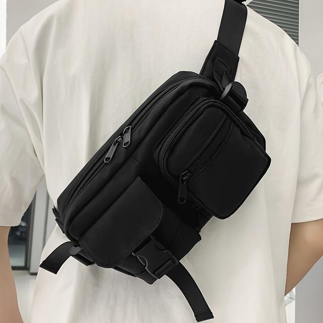 TEMU กระเป๋าสะพายข้างผู้ชายแบบมินิมอลหลายช่อง กระเป๋าครอสบอดี้ความจุใหญ่ กระเป๋าถือโทรศัพท์มือถือสำหรับฤดูร้อน ของขวัญวันเกิดของขวัญวันพ่อ ของขวัญนักเรียนใหม่กลับสู่โรงเรียน อเนกประสงค์