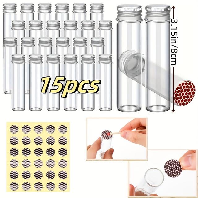 TEMU 15/30pcs Holders And Striker Stickers | Vintage Rectangular Jars For Wedding Bridal Shower Party Favors, Ideal For Guests Gifts, Elegant Matchstick Holder